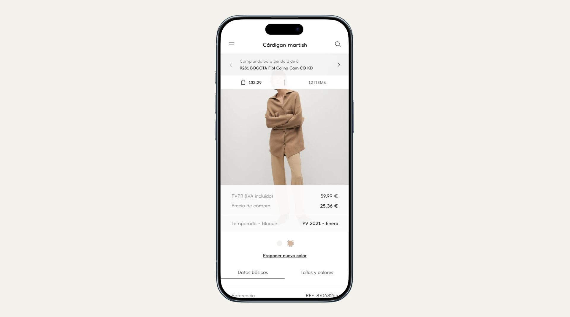 App de showroom para dispositivos móviles